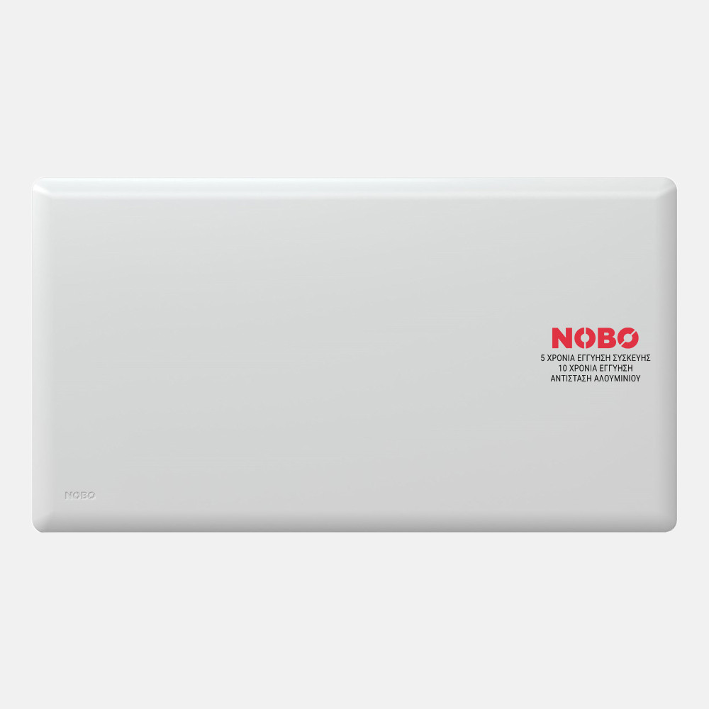 Θερμοπομπός NOBO NTL4T λευκός σε πρόσοψη, με ηλεκτρονικό θερμοστάτη για σταθερή θερμοκρασία στον χώρο